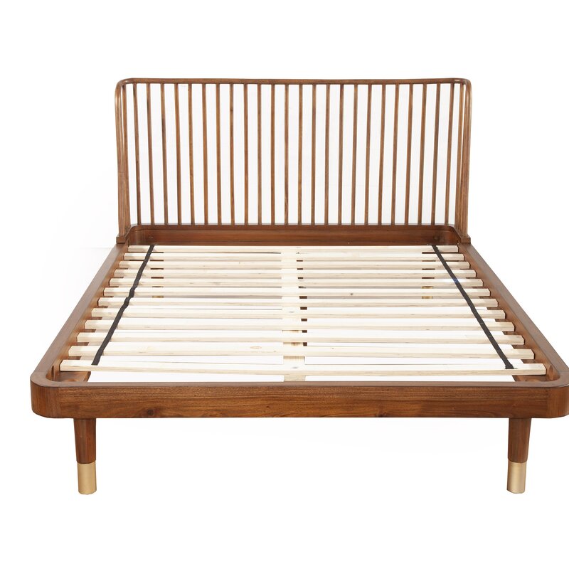 Allmodern Twedt Solid Wood Panel Bed And Reviews Wayfair